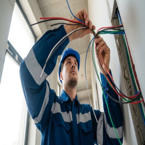 فني كهرباء تاسيس بالجبيل