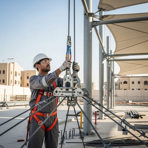 حداد مظلات شد انشائي الجبيل